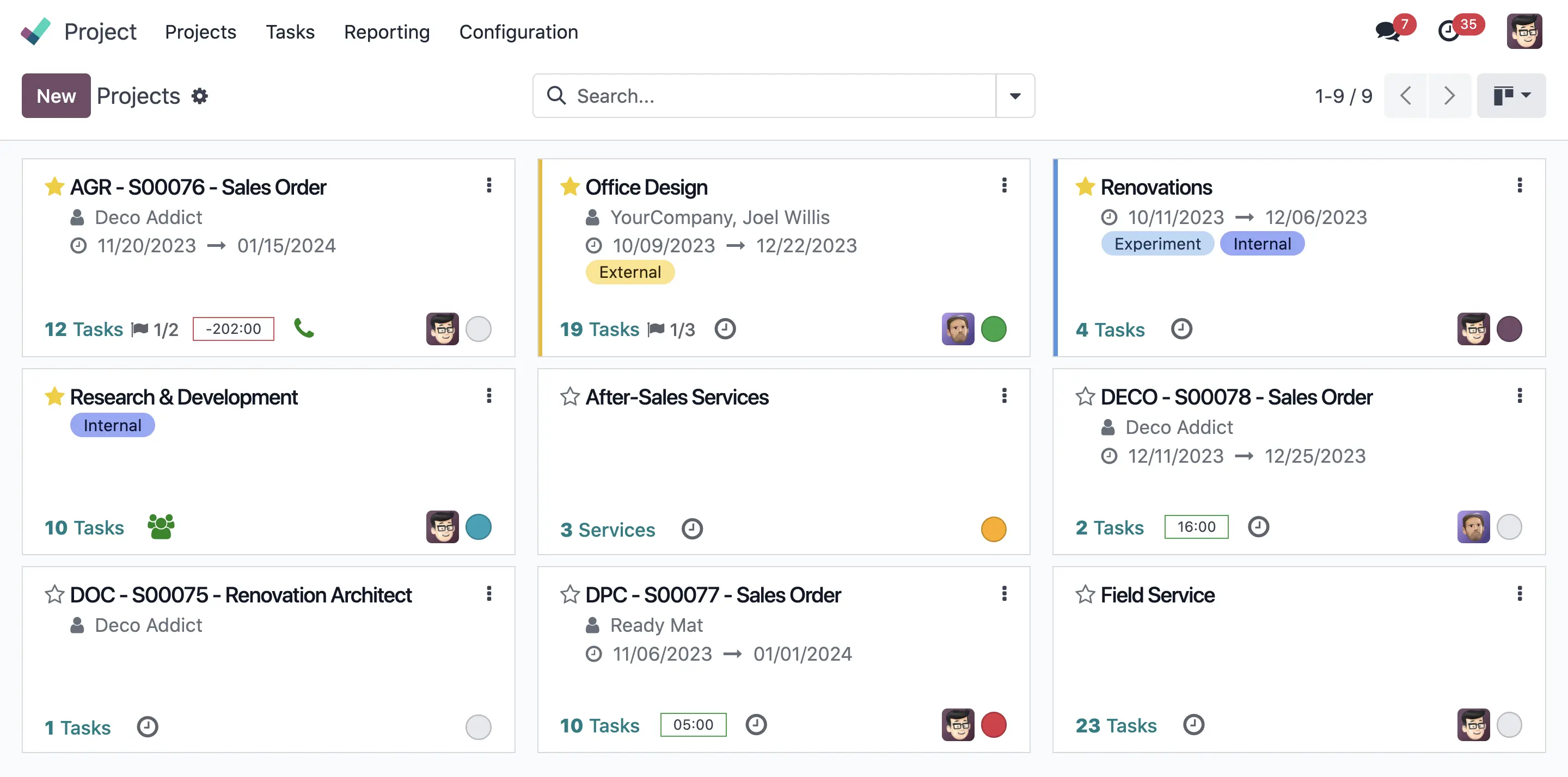 Project management and job site tracking in Odoo